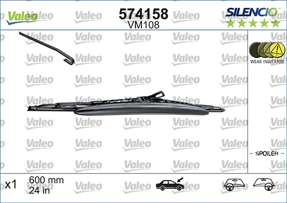 VALEO SILENCIO PERFORMANCE Ablaktörlő lapát 574158_VALEO